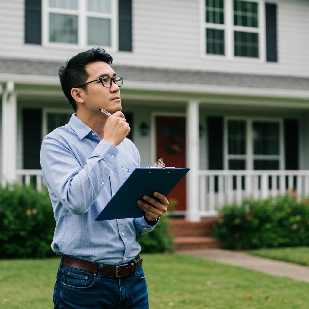 Landlord inspecting a rental property for pest control responsibilities