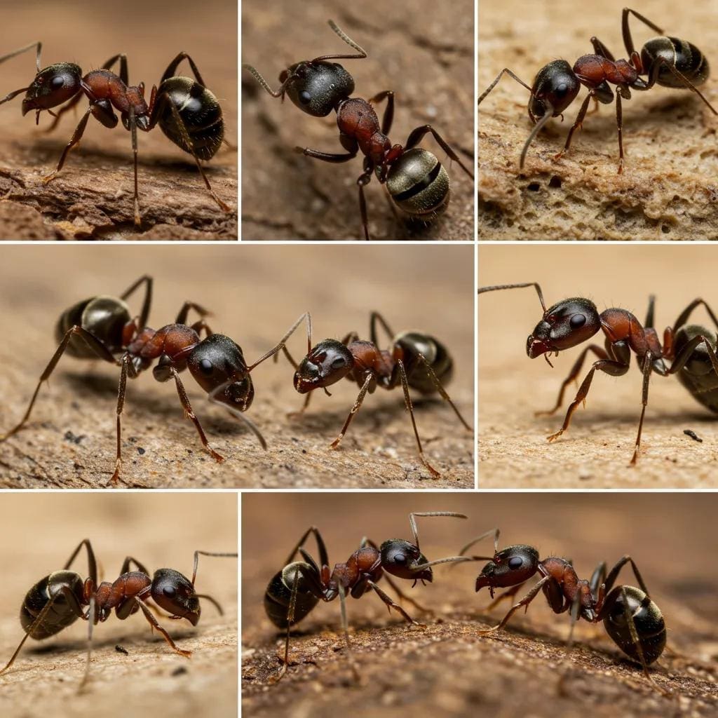 Close-up of common ant species found in Maidenhead, including black garden, pharaoh, and carpenter ants
