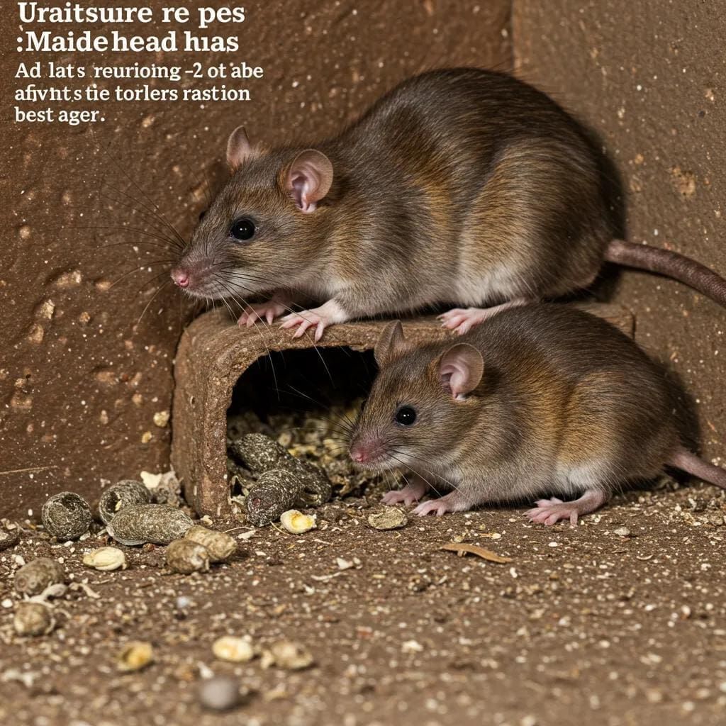 Common rodents found in Maidenhead, such as rats and mice, in their typical environments